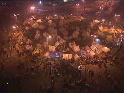 Acampada en la plaza Tahrir. Vídeo: Atlas