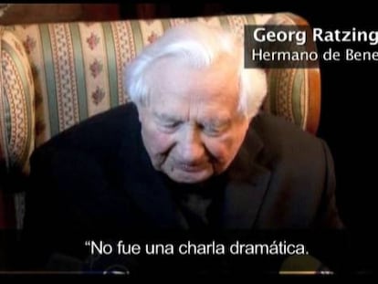 El sacerdote Georg Ratzinger, hermano del Papa, ayer en Ratisbona.