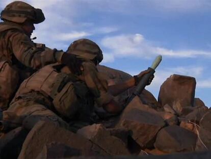 El Éjército francés, en pleno combate
