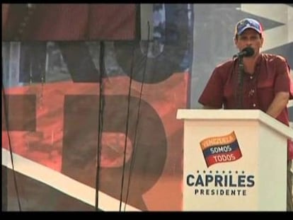 Capriles lidera la mayor concentración opositora desde 1999.