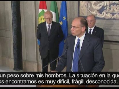 Napolitano encarga al centrista Letta formar Gobierno en Italia