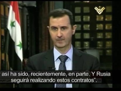 Bachar el Asad, durante una entrevista.