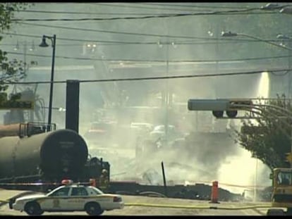 El tren de crudo que descarriló en Canadá iba sin conductor