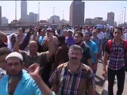 Disparos contra partidarios de Morsi en El Cairo.