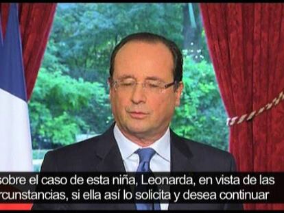 Francia permite volver a la niña gitana Leonarda pero no a su familia