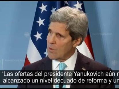 El secretario de Estado norteamericano, John Kerry, en su visita a Berlín.