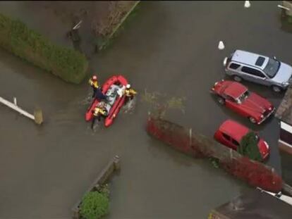 Imágenes de zonas del suroeste de Inglaterra inundadas por las lluvias de las últimas semanas.