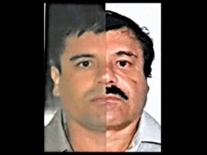 Imágenes de El Chapo no momento de sua detenção.