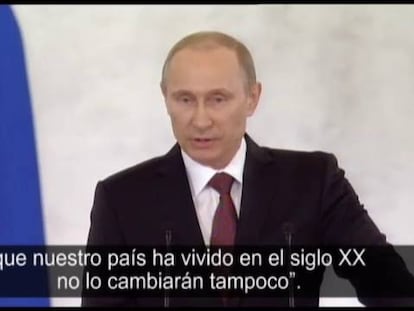 Putin firma la anexión de Crimea a Rusia