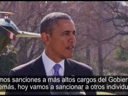 El presidente Barack Obama anuncia este jueves nuevas sanciones contra Rusia.