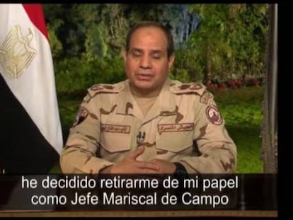 El mariscal Al Sisi anuncia su candidatura a las presidenciales de Egipto.