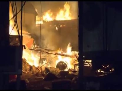 Imágenes de los enfrentamientos entre la Policía y los vecinos de una favela em Río de Janeiro.