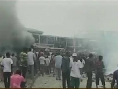 Imágenes tras el doble atentado en el centro de Nigeria.