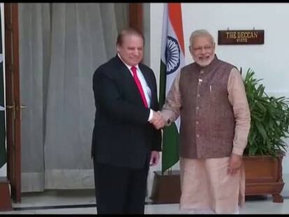 Modi se reúne con su homólogo paquistaní.