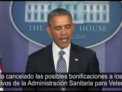 Obama deja ir al secretario para Asuntos Veteranos.