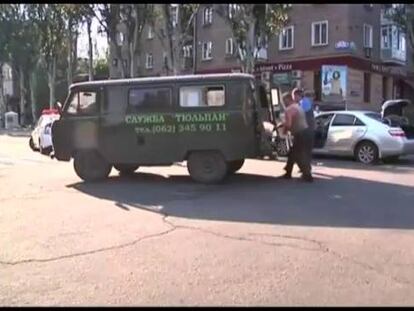 La violencia continúa e las calles de Donetsk.