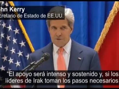 Kerry viaja a Irak para abordar la ofensiva yihadista.