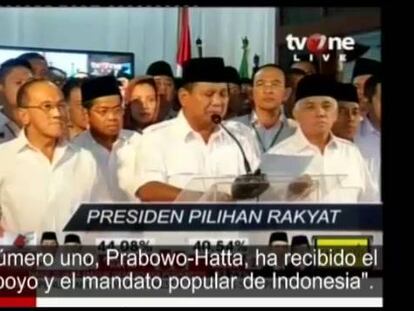 Los dos candidatos proclaman su triunfo en las elecciones indonesias
