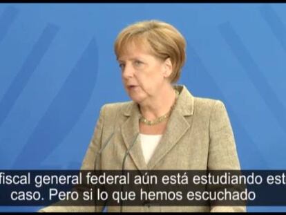 Merkel reacciona ante los casos de supuestos espionajes.