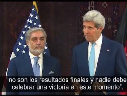 El secretario de Estado de EE UU se reúne con ambos candidatos a la presidencia afgana