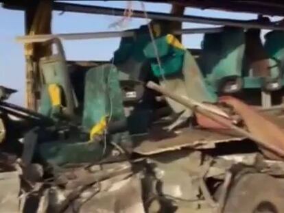 Decenas de muertos en un choque de autobuses en Egipto.