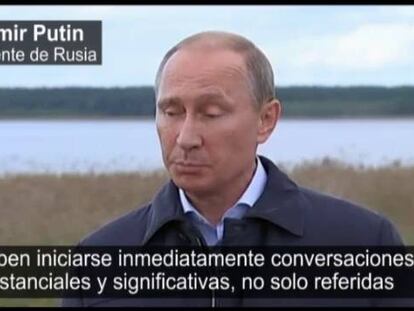 Putin pide a Poroshenko reanudar las conversaciones.