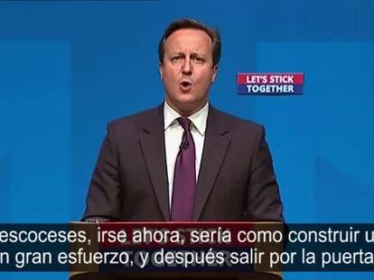 Cameron pide que no pague Escocia por el descontento con su Gobierno