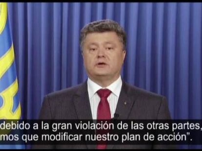 Poroshenko denuncia las elecciones en el este de Ucrania y el protocolo de Minsk.