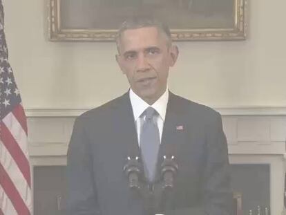 Obama, durant la seva compareixença. REUTERS / REUTERS-LIVE!