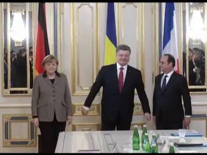 Merkel e Hollande apresentam a Putin um plano de paz para a Ucrânia