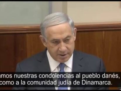 Benjamín Netanyahu, durante su comparecencia este domingo.