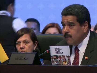 Maduro, en su intervención en la Cumbre de las Américas.