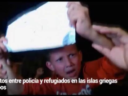 La masiva oleada de refugiados en las islas griegas desata choques policiales