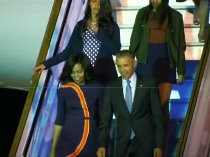 O presidente Barack Obama chega a Buenos Aires.