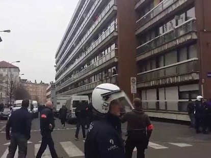 Enfrentamientos entre la policía y los manifestantes.