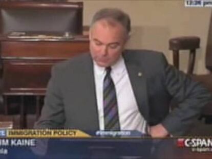 Cuando Tim Kaine hizo historia al hablar por primera vez en español en el Senado