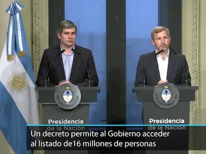 El jefe de Gabinete, Marcos Peña, defiende el uso de datos de la seguridad social en la publicidad oficial.