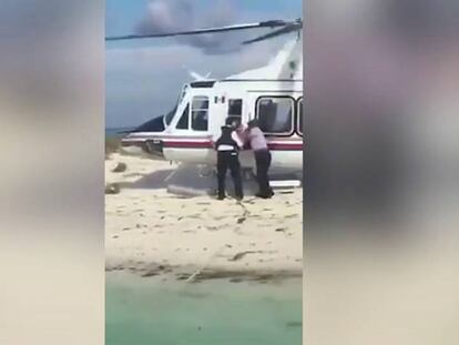 El helicóptero de un senador mexicano que aterrizó “por error” en una reserva ecológica