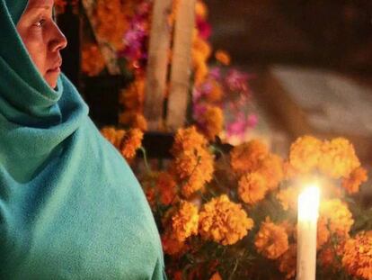 La celebración del día de muertos en Janitzio, Michoacán.