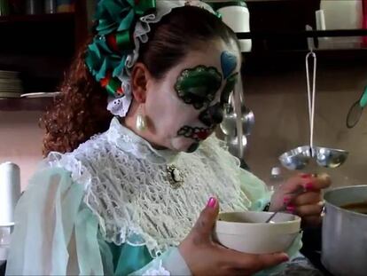 Una de las calaveritas literarias realizada por un comedor comunitario.