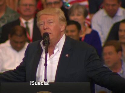 Suecia pide explicaciones a Trump por citar un atentado terrorista que nunca sucedió