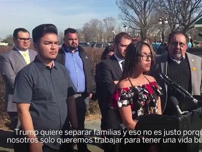 Un muro de inmigrantes y refugiados para el primer discurso de Trump ante el Congreso