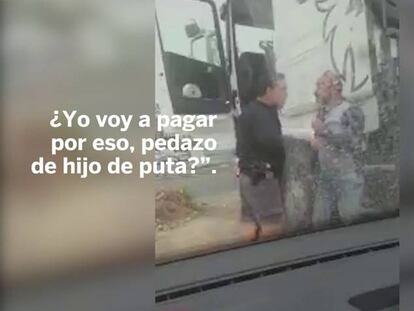 Un vídeo muestra la paliza de un policía israelí a un chófer palestino por rayar su coche