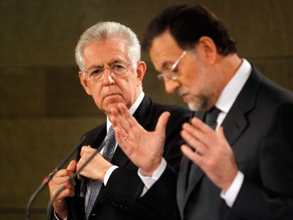 Rajoy y Monti esquivan de momento el rescate porque “no es imprescindible”