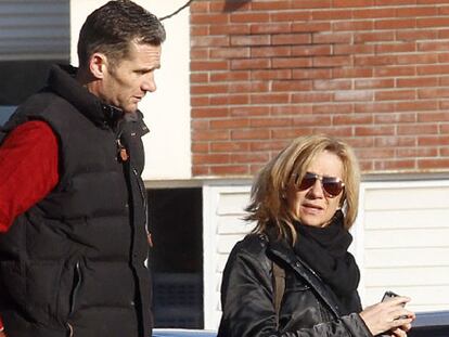 La infanta e Iñaki Urdangarin el pasado martes. PABLO NICOLÁS (EP) / ATLAS