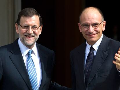 Rajoy busca alianzas con Letta para formar un frente común ante la UE