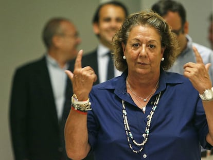 Barberá, ayer en rueda de prensa