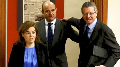 Santamaría, Guindos y Gallardón.