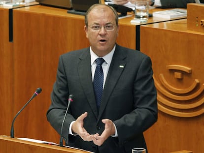 José Antonio Monago, durante el debate.