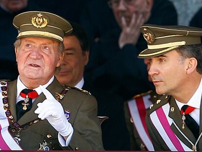 El Rey y el Príncipe asisten juntos a un acto por primera vez tras la abdicación